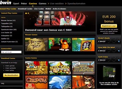 Bwin Casino homepage